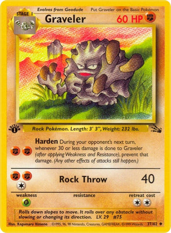 Graveler (37/62) (Fossil) Pokemon