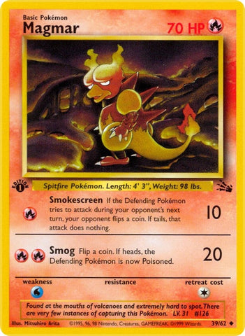 Magmar (39/62) (Fossil) Pokemon