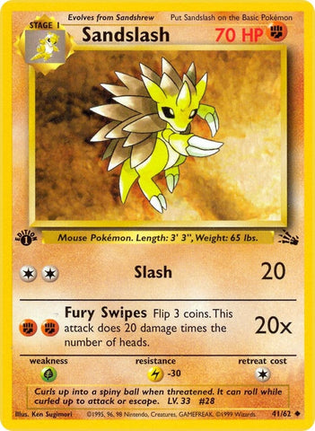 Sandslash (41/62) (Fossil) Pokemon