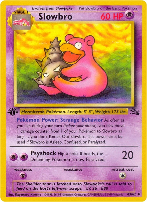 Slowbro (43/62) (Fossil) Pokemon
