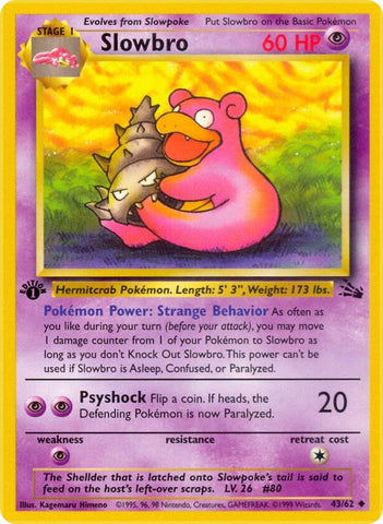 Slowbro (43/62) (Fossil) Pokemon