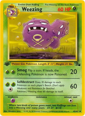 Weezing (45/62) (Fossil) Pokemon