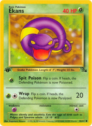 Ekans (46/62) (Fossil) Pokemon