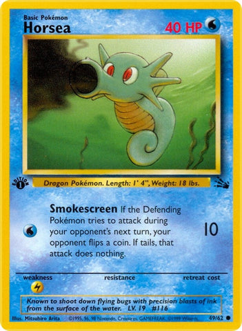 Horsea (49/62) (Fossil) Pokemon