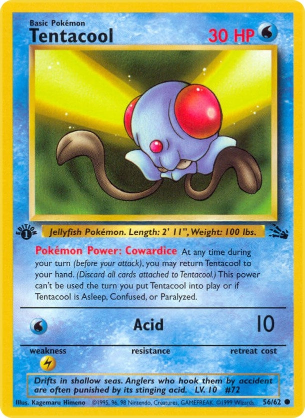 Tentacool (56/62) (Fossil) Pokemon