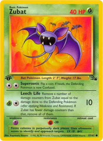 Zubat (57/62) (Fossil) Pokemon