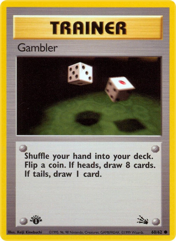 Gambler (60/62) (Fossil) Pokemon