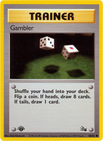 Gambler (60/62) (Fossil) Pokemon