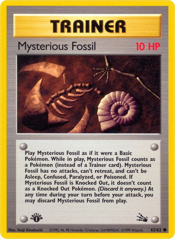Mysterious Fossil (62/62) (Fossil) Pokemon