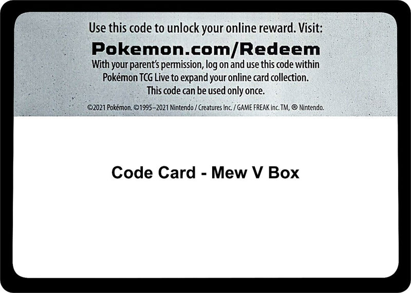 Image for Code Card - Mew V Box (Miscellaneous Cards & Products) (MCAP) - Pokemon