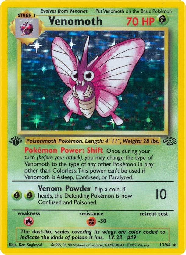 Image for Venomoth (13) (13/64) (Jungle) (JU) - Pokemon