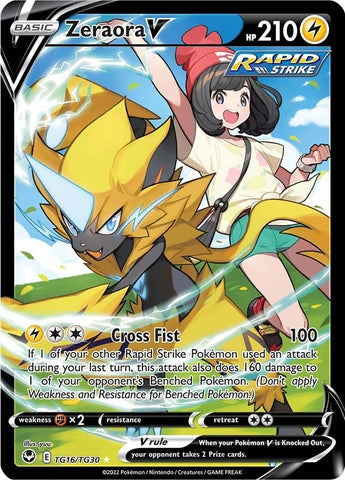 Image for Zeraora V (TG16/TG30) (SWSH12: Silver Tempest Trainer Gallery) - Pokemon