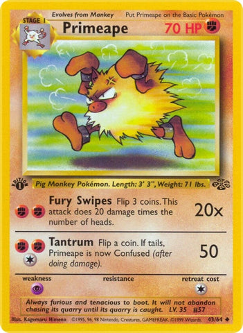 Primeape (43/64) (Jungle) Pokemon