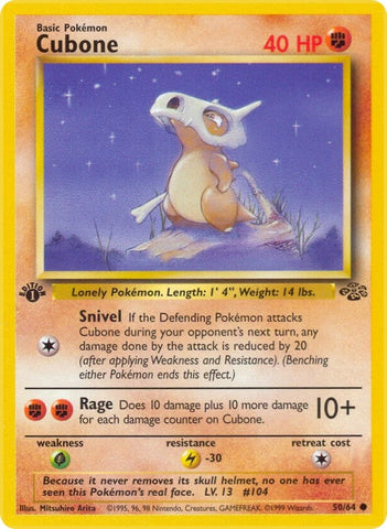 Cubone (50/64) (Jungle) Pokemon