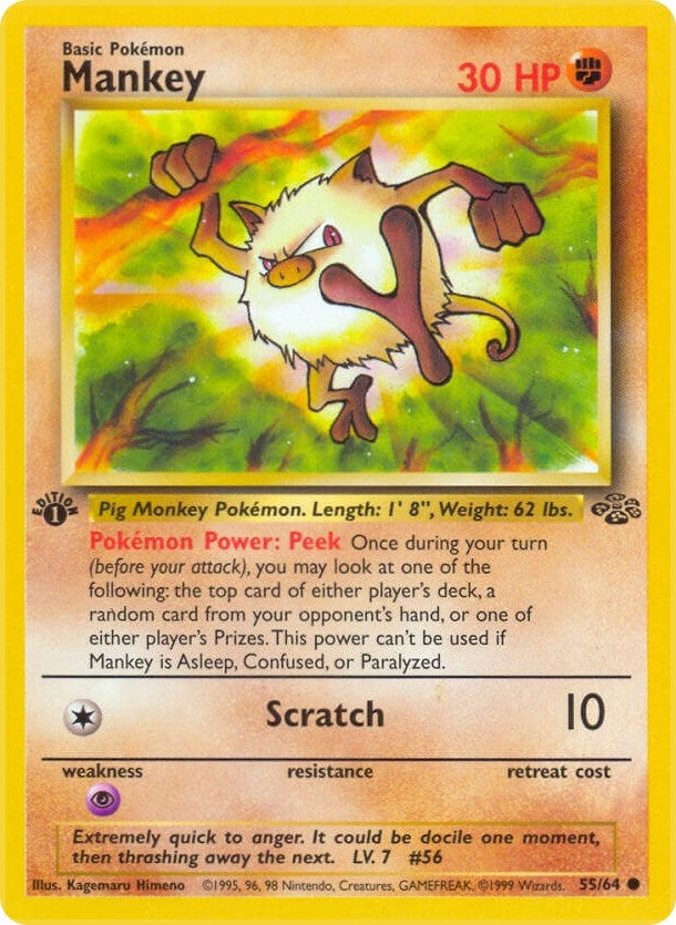 Mankey (55/64) (Jungle) Pokemon