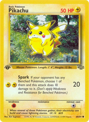 Pikachu (60/64) (Jungle) Pokemon