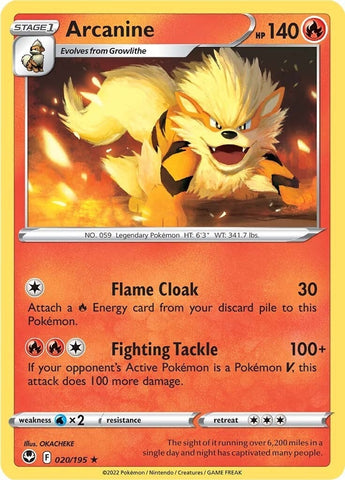 Image for Arcanine (020/195) (SWSH12: Silver Tempest) - Pokemon