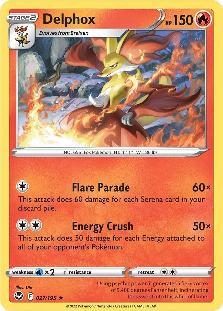 Image for Delphox (027/195) (SWSH12: Silver Tempest) - Pokemon