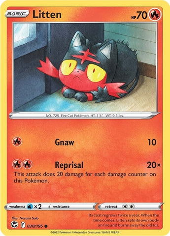 Image for Litten (030/195) (SWSH12: Silver Tempest) - Pokemon
