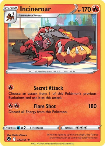 Image for Incineroar (032/195) (SWSH12: Silver Tempest) - Pokemon