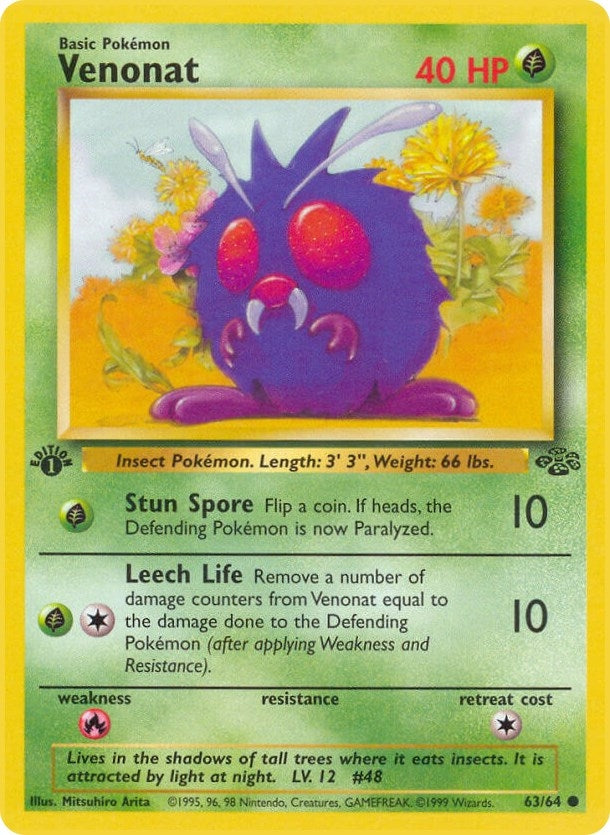 Venonat (63/64) (Jungle) Pokemon