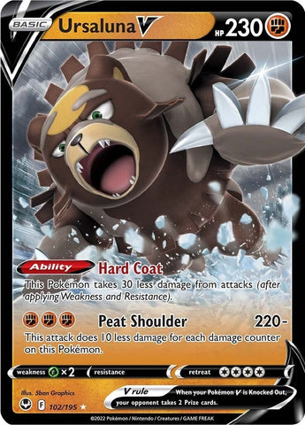 Ursaluna V (102/195) (SWSH12: Silver Tempest) (SWSH12) Pokemon