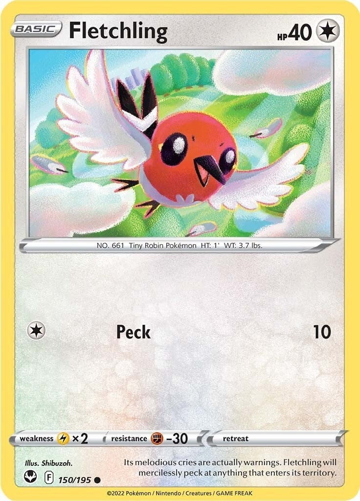 Image for Fletchling (150/195) (SWSH12: Silver Tempest) (SWSH12) - Pokemon