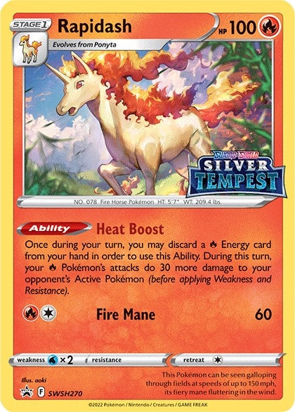 Rapidash - SWSH270 (Prerelease) (SWSH270) (SWSH: Sword & Shield Promo Cards) (SWSD) Pokemon