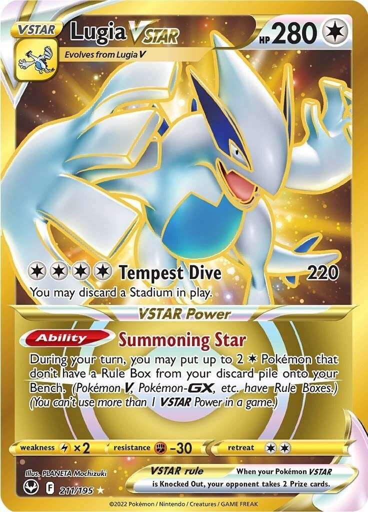 Lugia VSTAR (Secret) (211) (211/195) (SWSH12: Silver Tempest) Pokemon