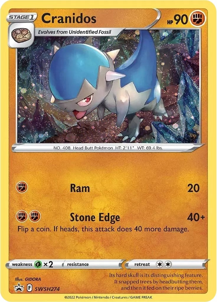 Image for Cranidos - SWSH274 (SWSH274) (SWSH: Sword & Shield Promo Cards) (SWSD) - Pokemon