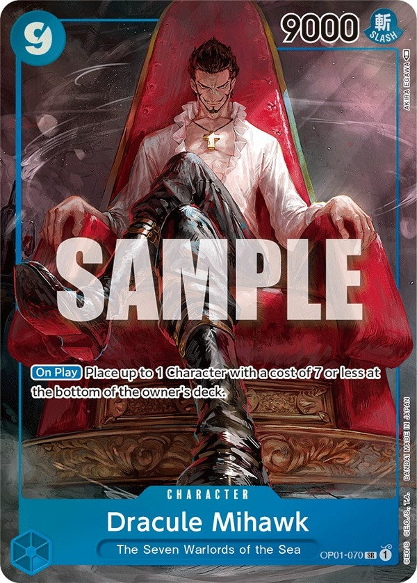 Image for Dracule Mihawk (Parallel) (OP01-070) (Romance Dawn) - One Piece Card Game