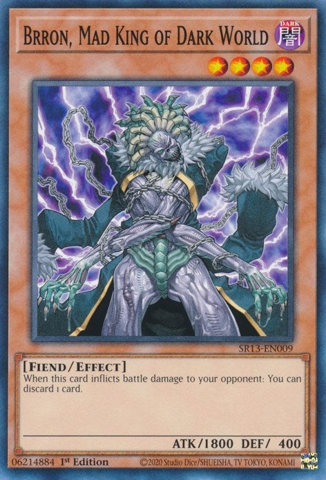 Brron, Mad King of Dark World (SR13-EN009) (Structure Deck: Dark World) YuGiOh