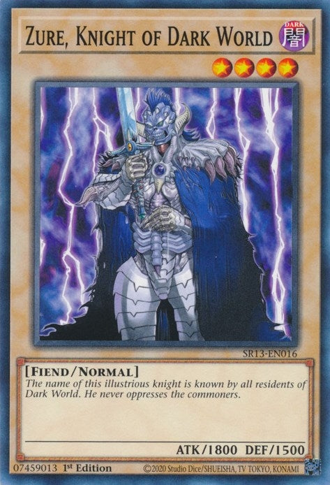 Zure, Knight of Dark World (SR13-EN016) (Structure Deck: Dark World) YuGiOh