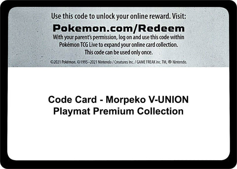 Image for Code Card - Morpeko V-UNION Playmat Premium Collection (Crown Zenith) - Pokemon