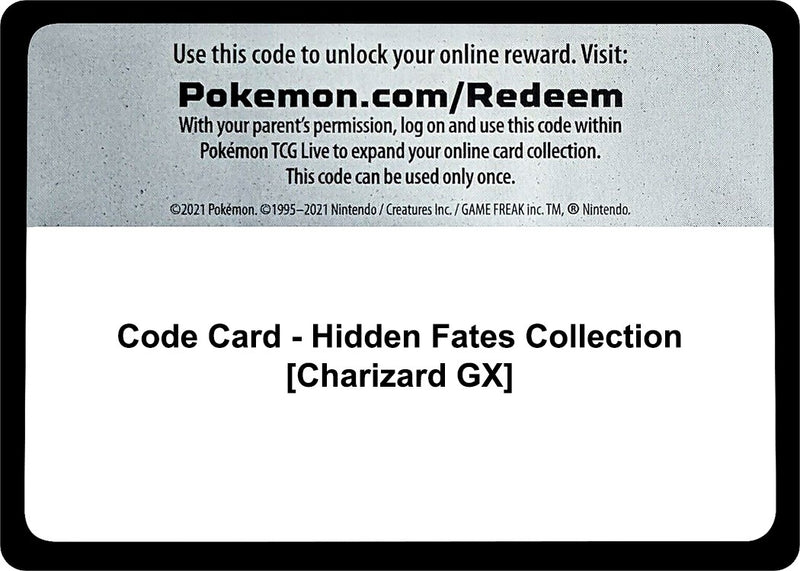 Image for Code Card - Hidden Fates Collection [Charizard GX] (Hidden Fates) (HIF) - Pokemon