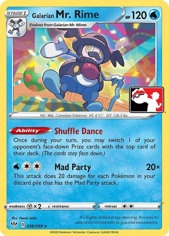 Image for Galarian Mr. Rime (036/189) (Prize Pack Series Cards) - Pokemon