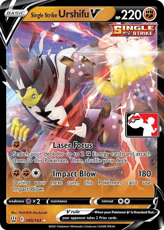 Image for Single Strike Urshifu V (085/163) (Prize Pack Series Cards) - Pokemon