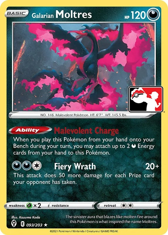 Galarian Moltres (093/203) (Prize Pack Series Cards) Pokemon