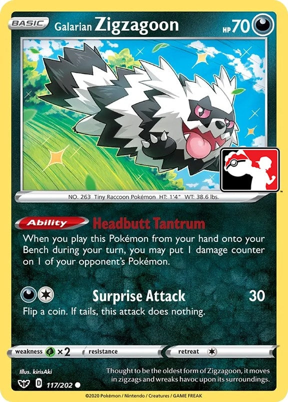 Image for Galarian Zigzagoon (117/202) (Prize Pack Series Cards) - Pokemon