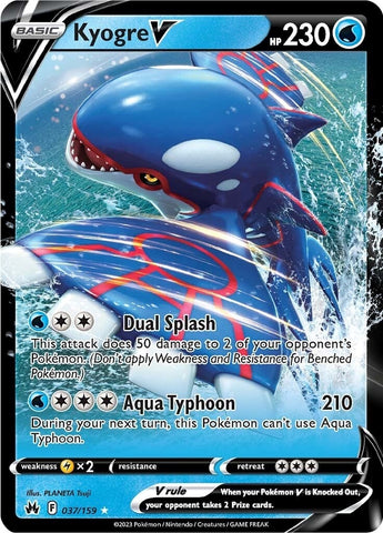 Image for Kyogre V (037/159) (Crown Zenith) - Pokemon