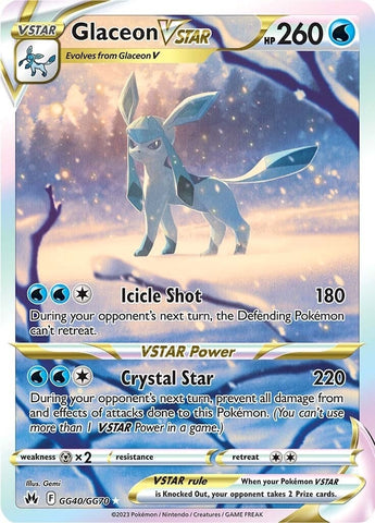 Image for Glaceon VSTAR (GG40/GG70) (Crown Zenith: Galarian Gallery) - Pokemon