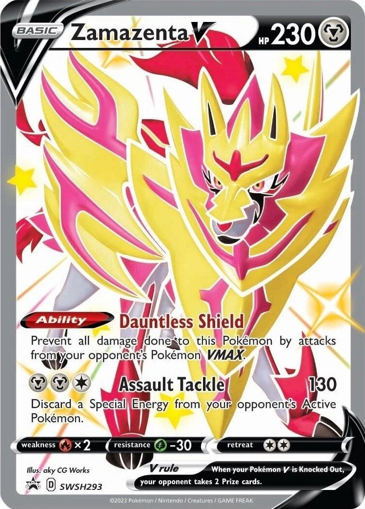 Zamazenta V (Shiny) - SWSH293 (SWSH293) (SWSH: Sword & Shield Promo Cards) (SWSD) Pokemon