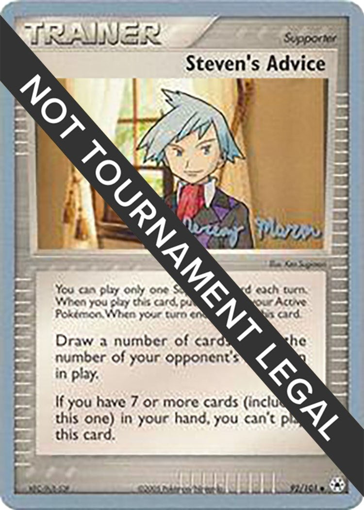 Image for Steven's Advice - 2005 (Jeremy Maron) (92/101) (World Championship Decks) (WCD) - Pokemon