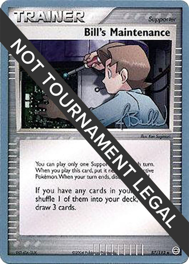 Image for Bill's Maintenance - 2006 (Jimmy Ballard) (87/112) (World Championship Decks) (WCD) - Pokemon