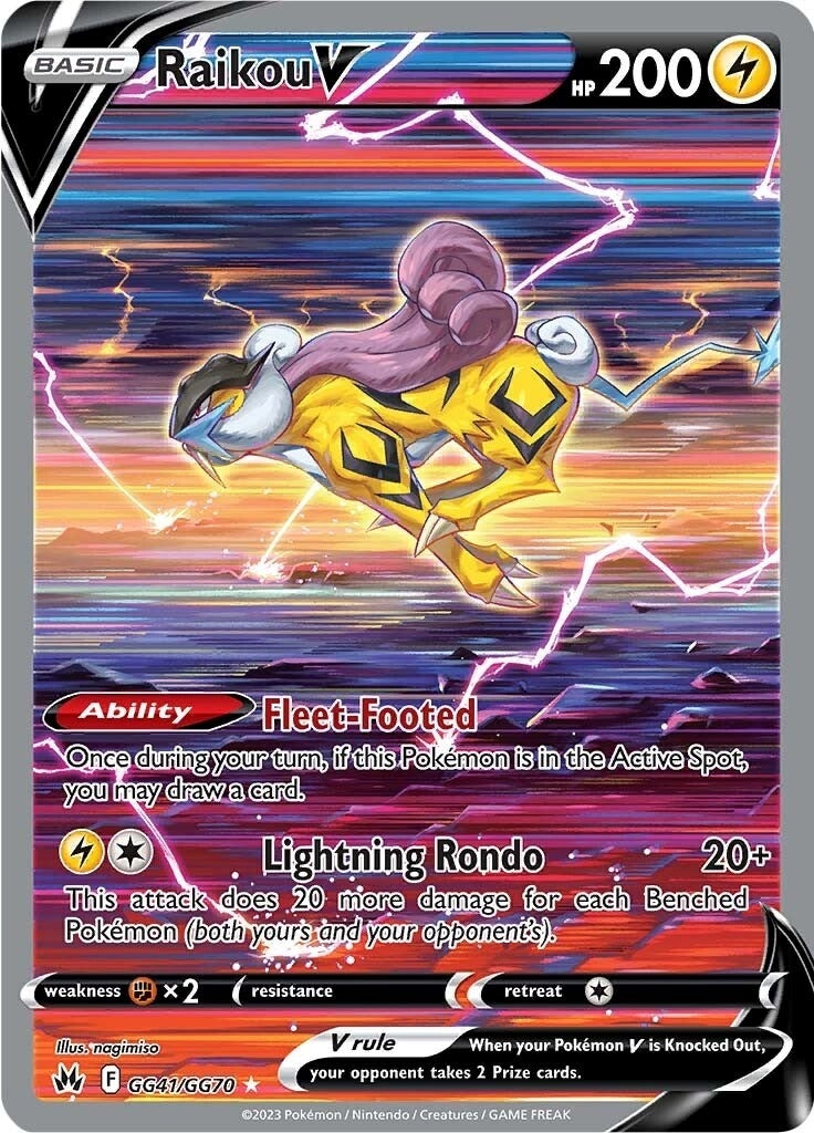 Image for Raikou V (GG41/GG70) (Crown Zenith: Galarian Gallery) - Pokemon