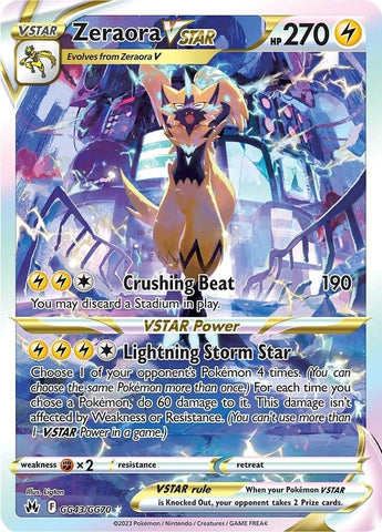 Image for Zeraora VSTAR (GG43/GG70) (Crown Zenith: Galarian Gallery) - Pokemon