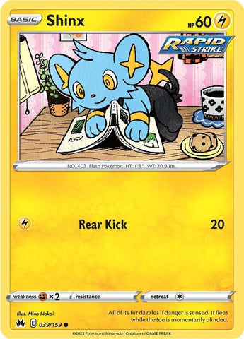 Image for Shinx (39) (039/159) (Crown Zenith) - Pokemon