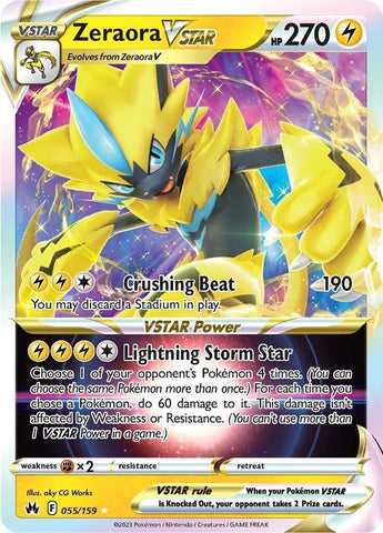 Image for Zeraora VSTAR (055/159) (Crown Zenith) - Pokemon