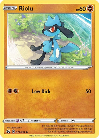Image for Riolu (071/159) (Crown Zenith) - Pokemon