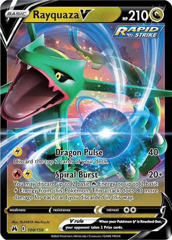 Image for Rayquaza V (100/159) (Crown Zenith) - Pokemon
